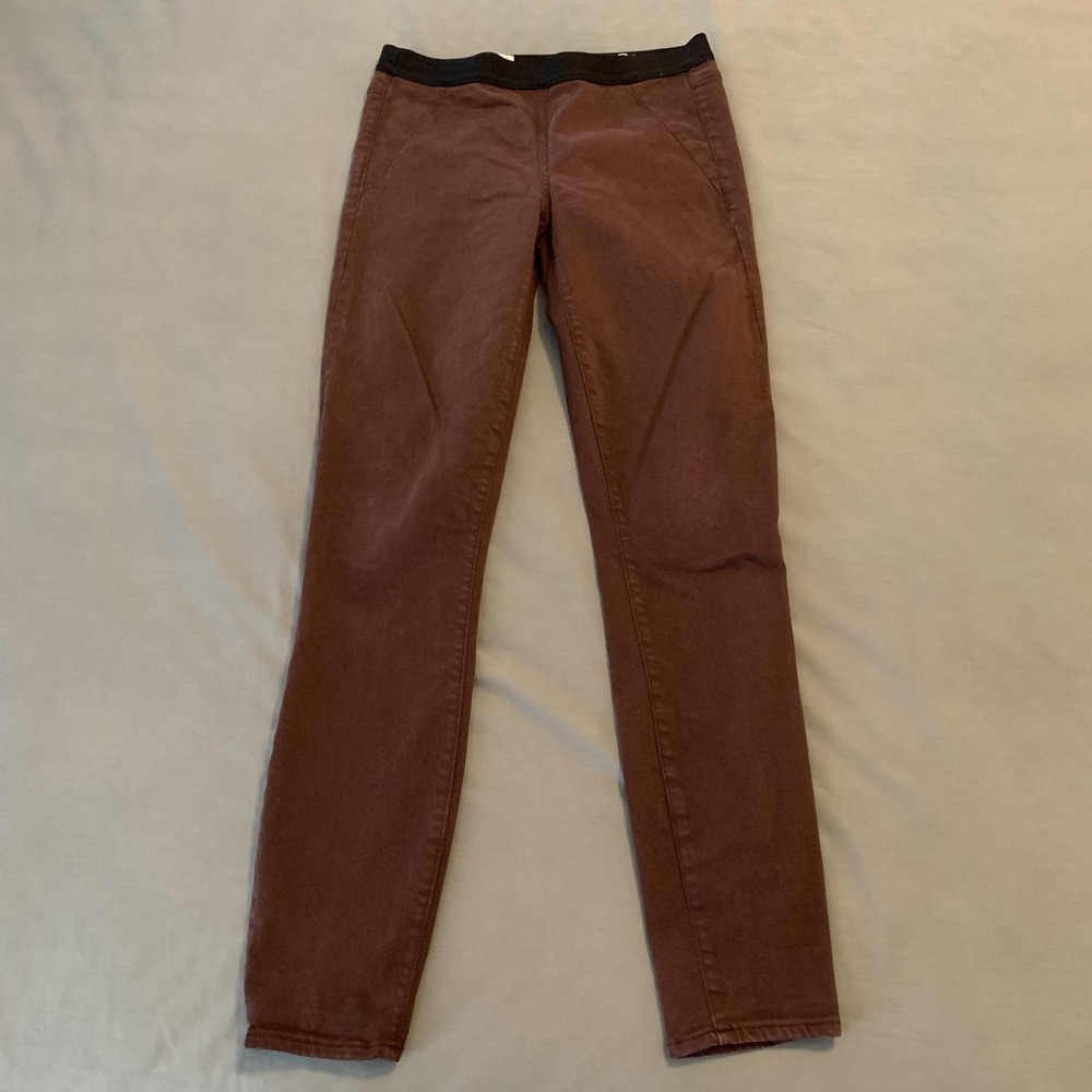 Gap 1969 Resolution Pull-On‎ Legging Pants Womens 28R Brown Burgundy Stretch